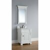 James Martin Vanities Brookfield 26in Single Vanity, Bright White w/ 3 CM White Zeus Quartz Top 147-V26-BW-3WZ